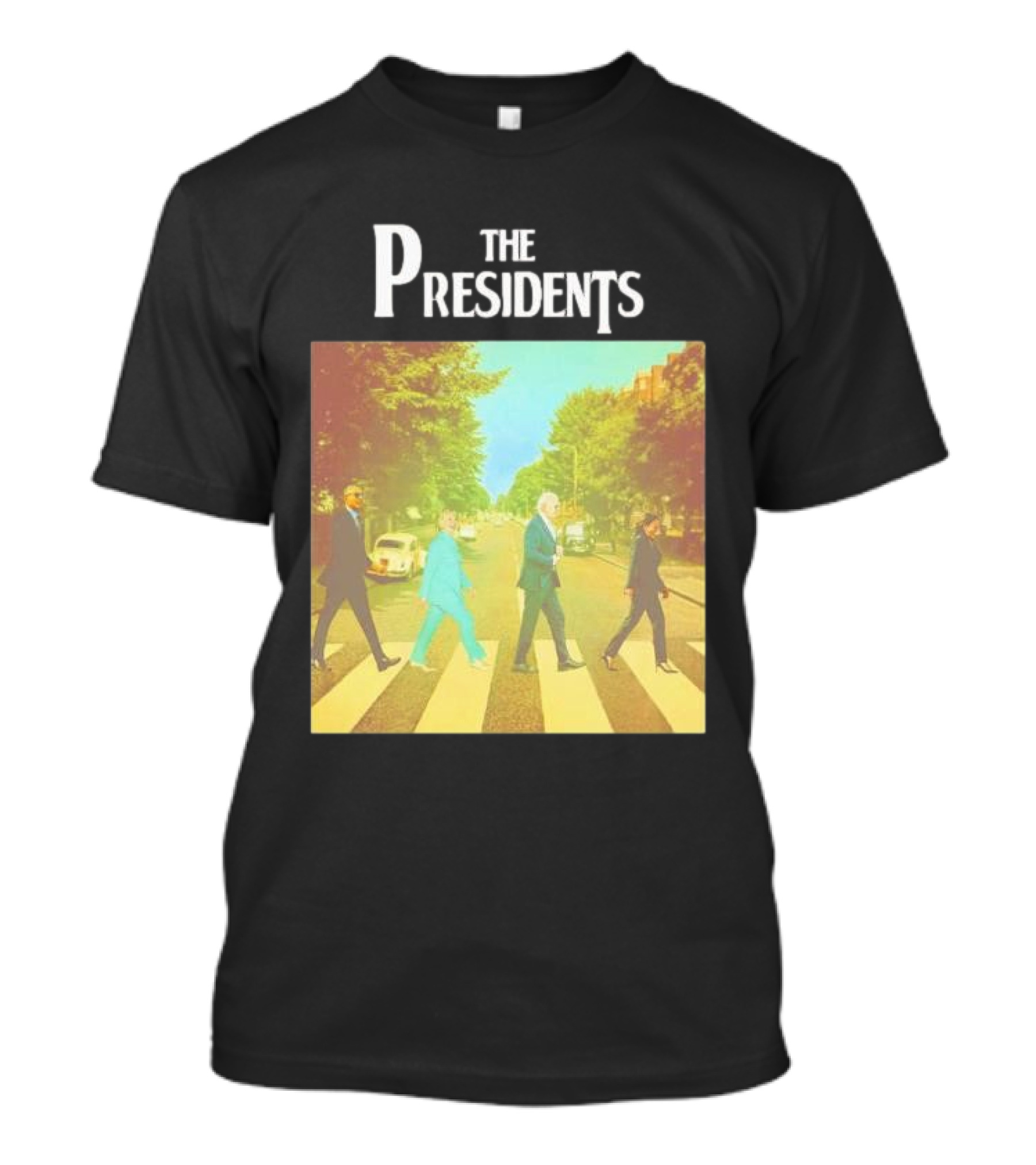 The Presidents Obama Hillary Biden Harris Abbey Road Crossing T-Shirt