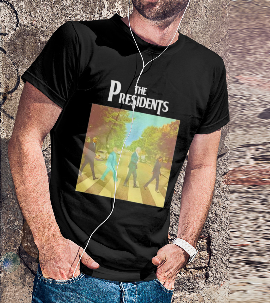 The Presidents Obama Hillary Biden Harris Abbey Road Crossing T-Shirt