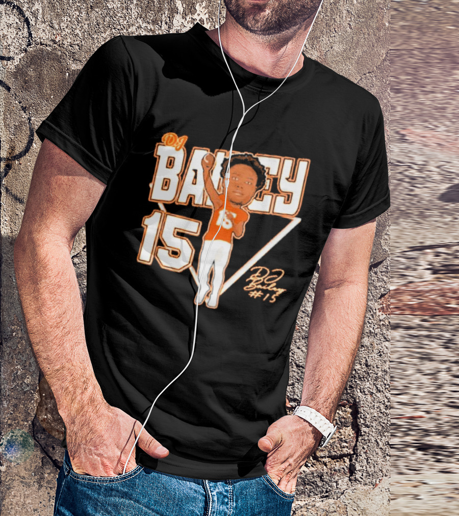 DJ Bailey 15 Sam Houston Bearkats Signature Cartoon T-Shirt