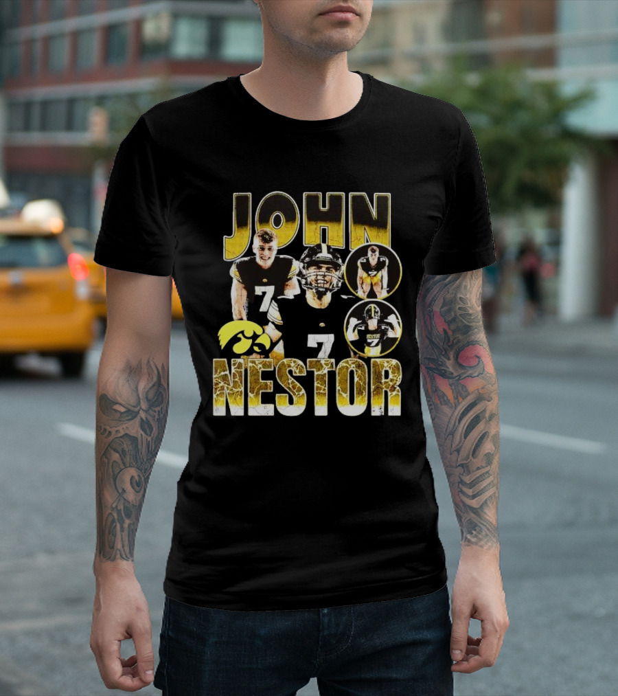 John Nestor Number 7 Iowa Hawkeyes T-Shirt