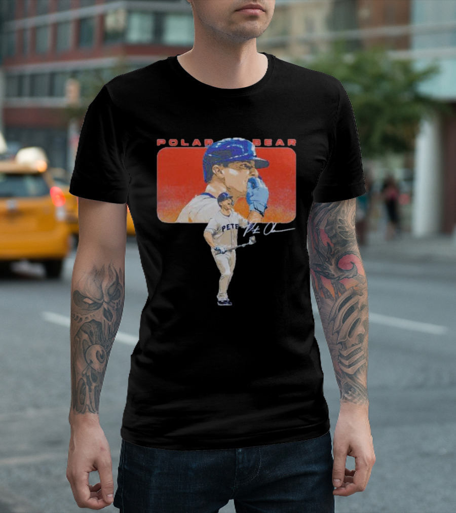 Polar Bear Pete Alonso Chef Kiss New York Mets Signature T-Shirt
