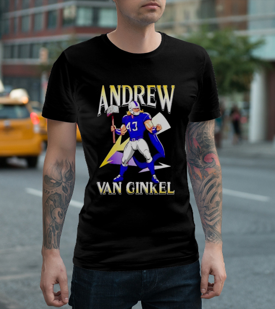 Andrew Van Ginkel Thor-Inspired Minnesota Vikings Crossover T-Shirt