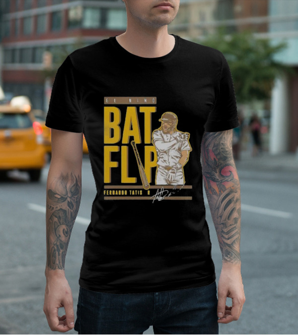 El Nino Bat Flip Fernando Tatis Jr. Signature San Diego Padres T-Shirt
