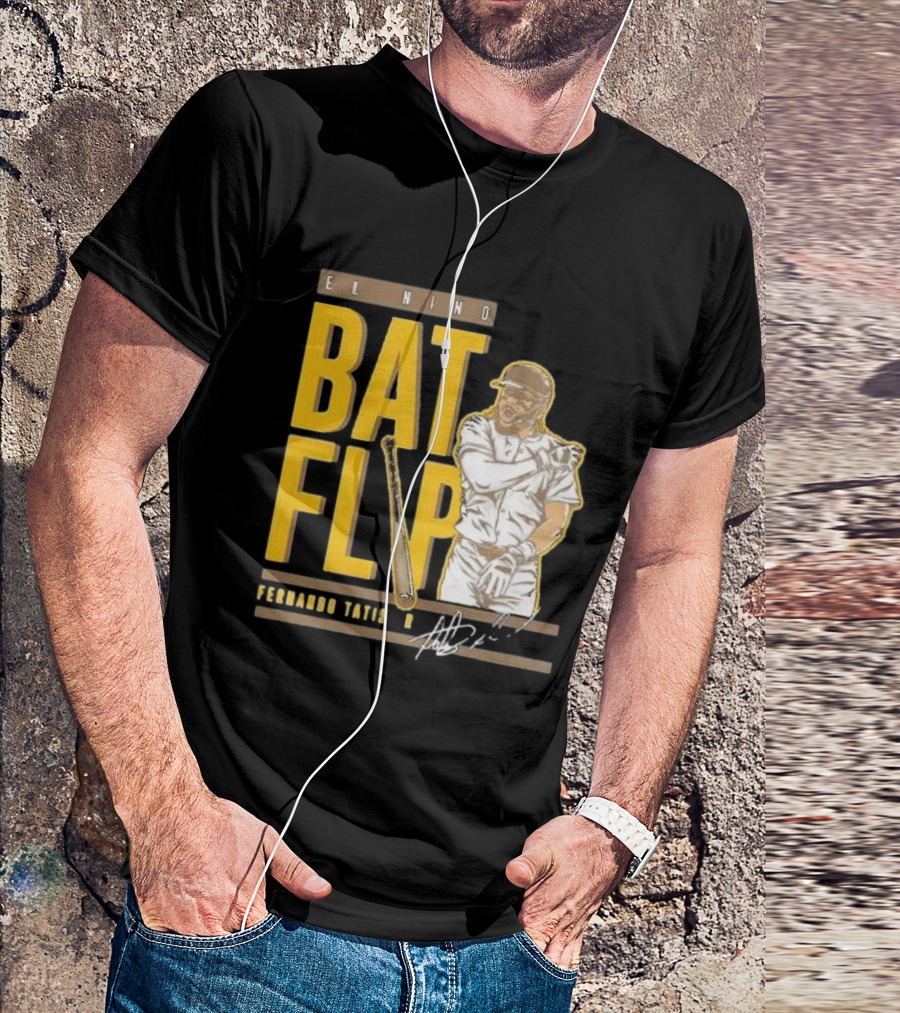 El Nino Bat Flip Fernando Tatis Jr. Signature San Diego Padres T-Shirt