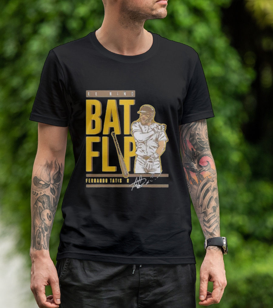 El Nino Bat Flip Fernando Tatis Jr. Signature San Diego Padres T-Shirt