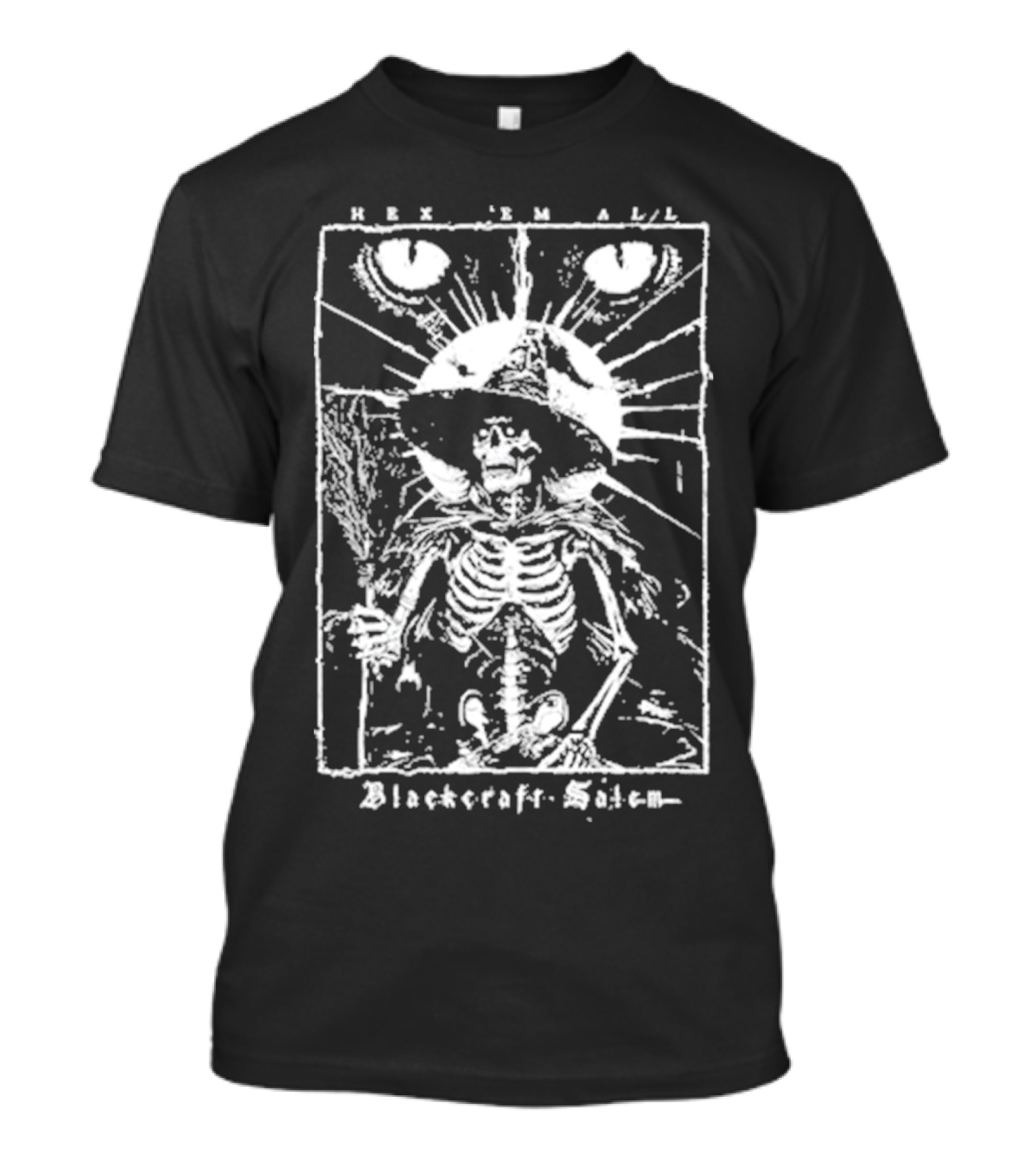 Hex ‘Em All Skeleton Witch By Blackcraft Salem T-Shirt