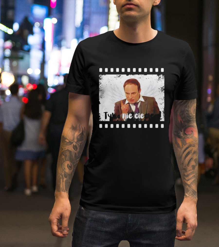 Tylko Nie Cieciem Stanisław Anioł Filmstrip Winged T-Shirt