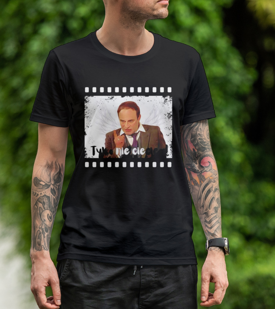 Tylko Nie Cieciem Stanisław Anioł Filmstrip Winged T-Shirt
