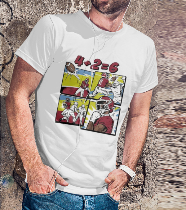 Alabama Crimson Tide Ryan Williams Comic 4 Plus 2 Equals 6 The Catch T-Shirt