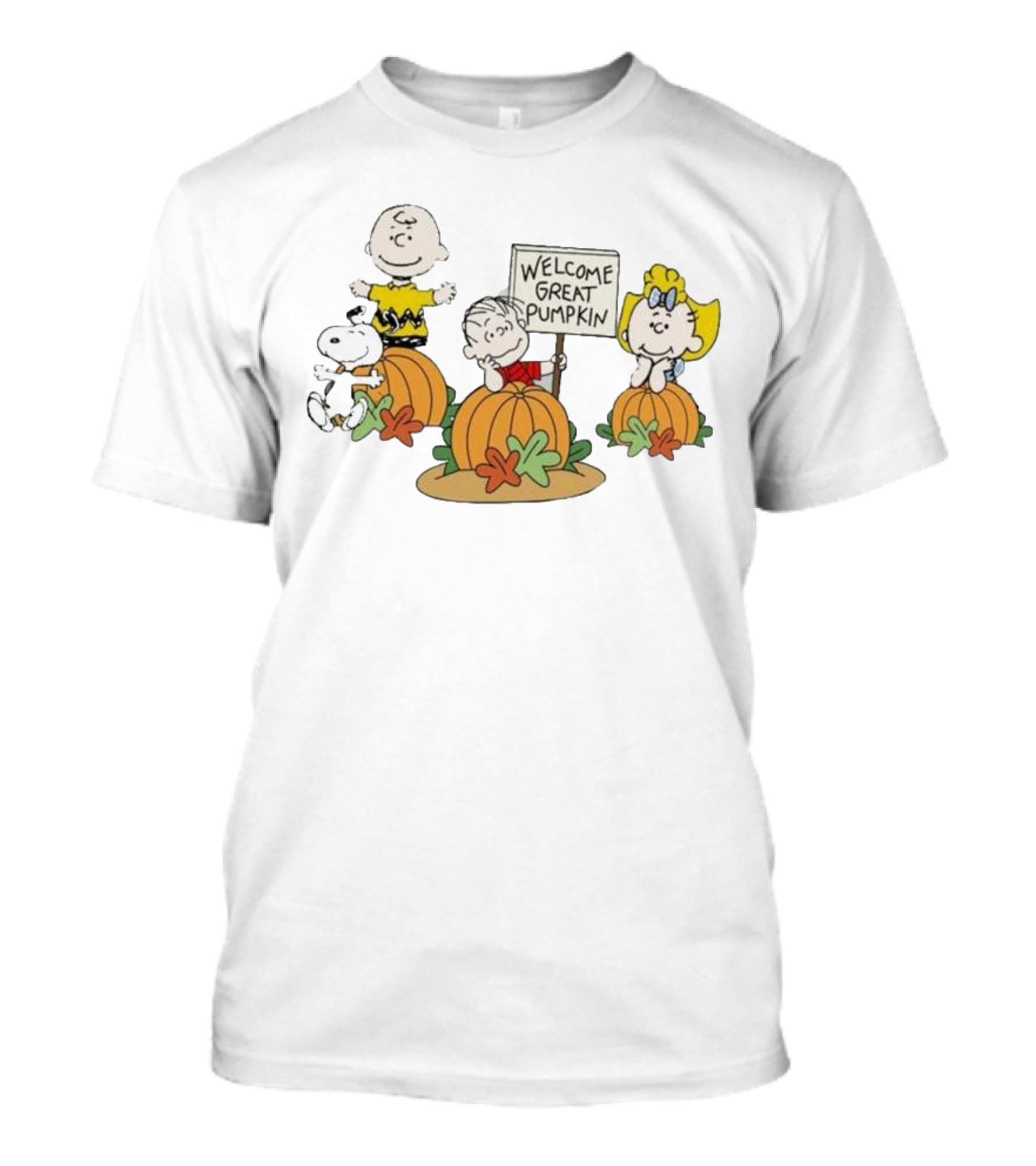 Peanuts Welcome Great Pumpkin Fall Season Charlie Brown Snoopy Linus Lucy T-Shirt