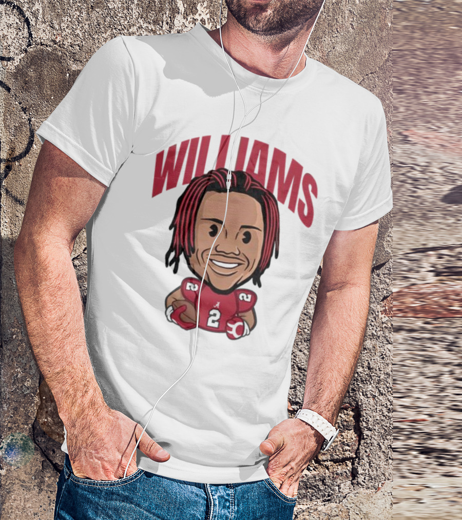 Williams Alabama Crimson Tide Caricature Football Player T-Shirt