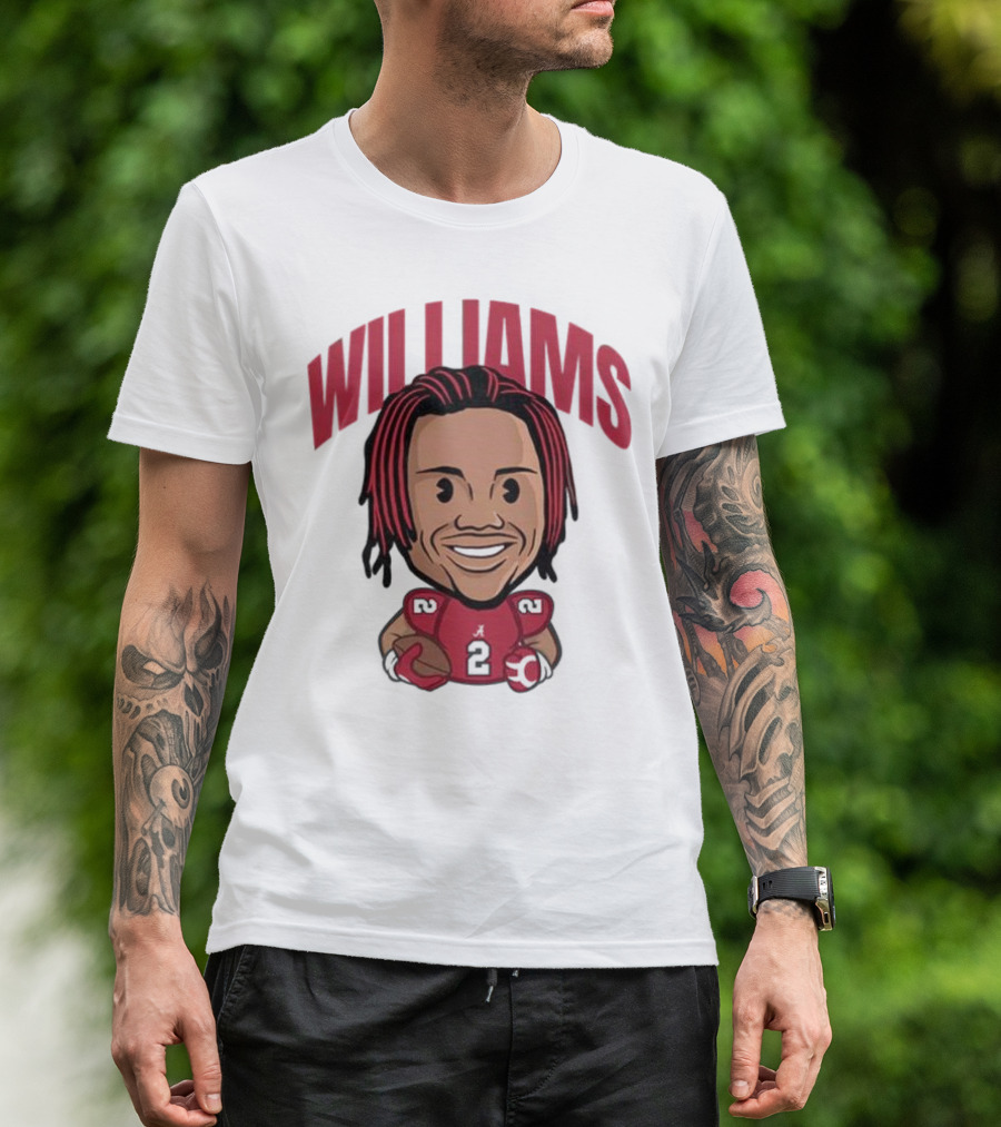 Williams Alabama Crimson Tide Caricature Football Player T-Shirt
