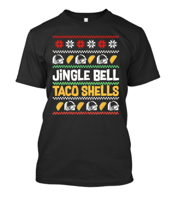 Jingle Bell Taco Shells Christmas Snowflakes Festive Tacos T-Shirt