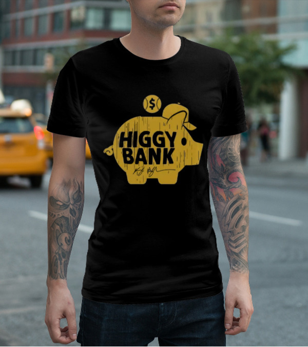 Higgy Bank San Diego Padres Kyle Higashioka Baseball Dollar Cap T-Shirt