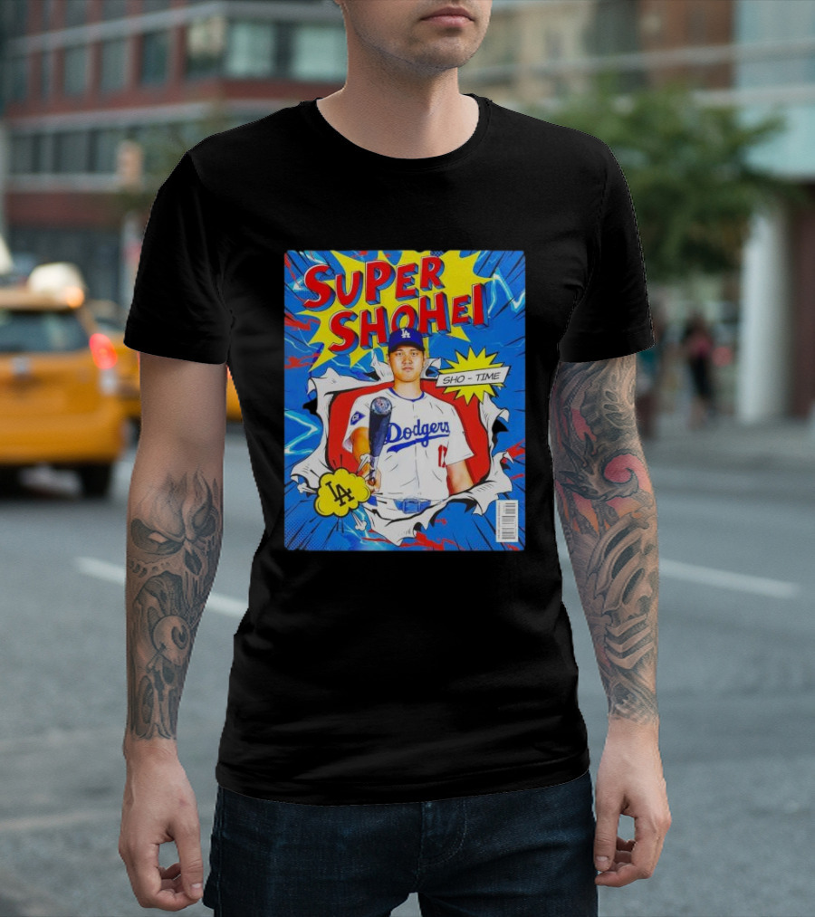 Super Shohei Sho-Time Dodgers LA 2024 Postseason Comic T-Shirt