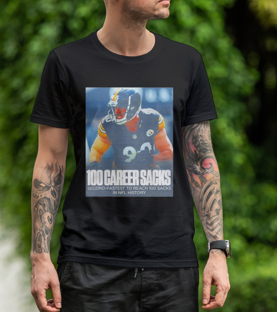 TJ Watt 100 Career Sacks Second-Fastest To Reach 100 Sacks In NFL History T-Shirt