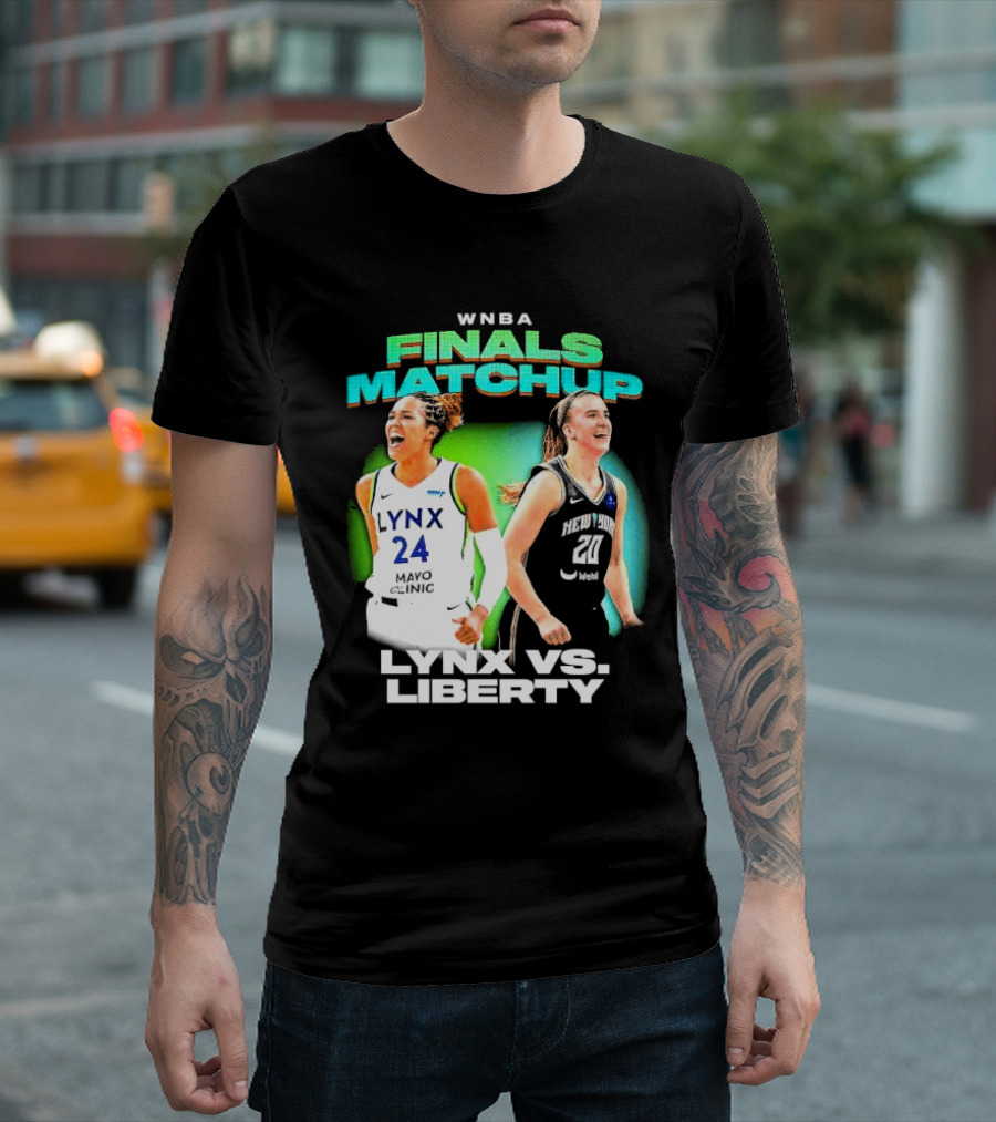 WNBA Finals Matchup Lynx vs. Liberty Mayo Clinic New York Webull T-Shirt