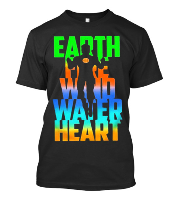Earth Fire Wind Water Heart Captain Planet T-Shirt