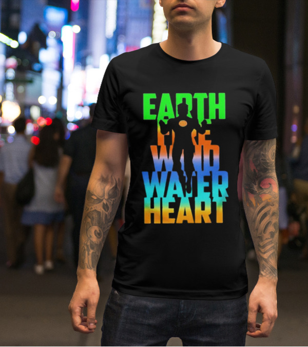 Earth Fire Wind Water Heart Captain Planet T-Shirt