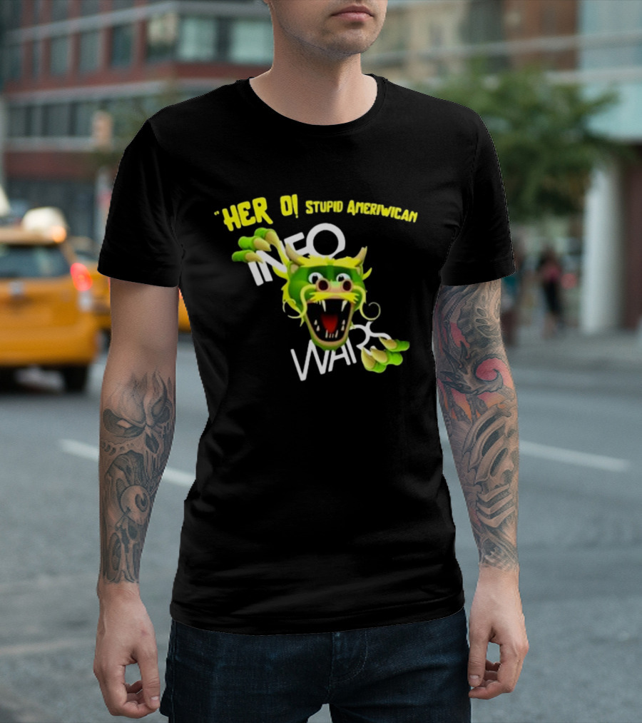 Herro Stupid Ameriwican Info Wars Dragon T-Shirt