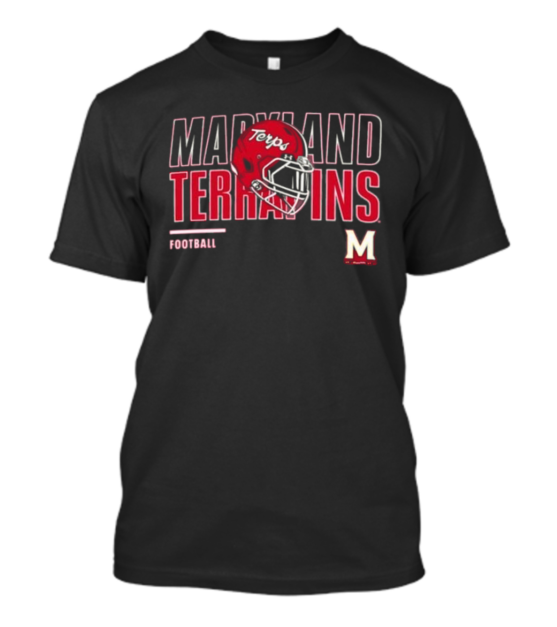Maryland Terrapins Football Terps Helmet M Logo 2024 Performance T-Shirt