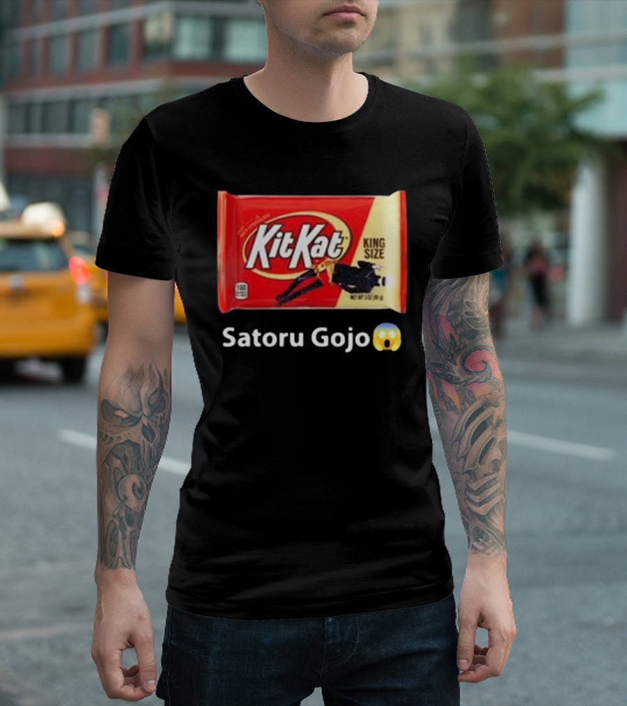 Mr. Goofy Ahh Kit Kat Satoru Gojo King Size T-Shirt