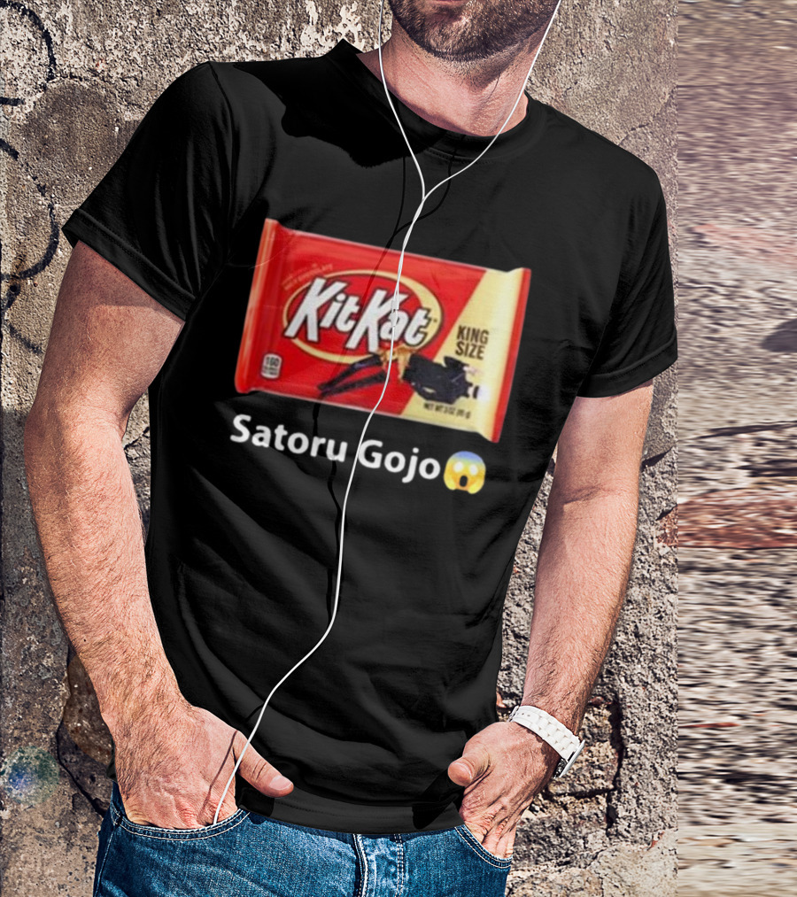 Mr. Goofy Ahh Kit Kat Satoru Gojo King Size T-Shirt