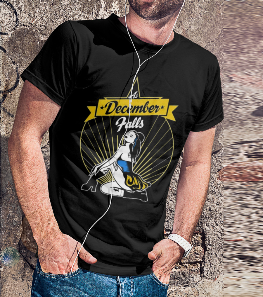 As December Falls Retro Pin-Up Girl T-Shirt