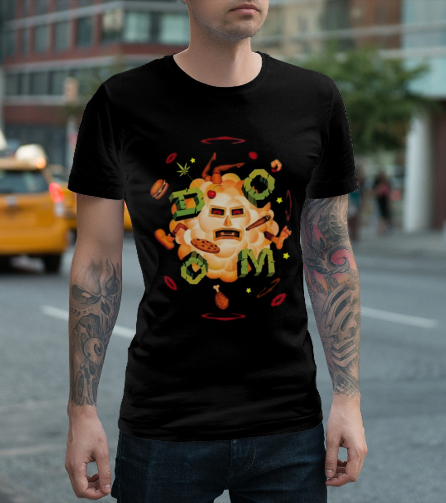 MF DOOM Food Fight Cloud Mask T-Shirt
