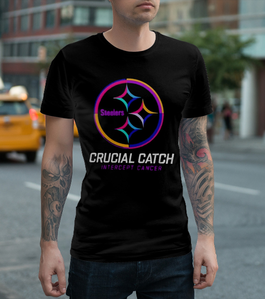 Steelers Crucial Catch Intercept Cancer T-Shirt