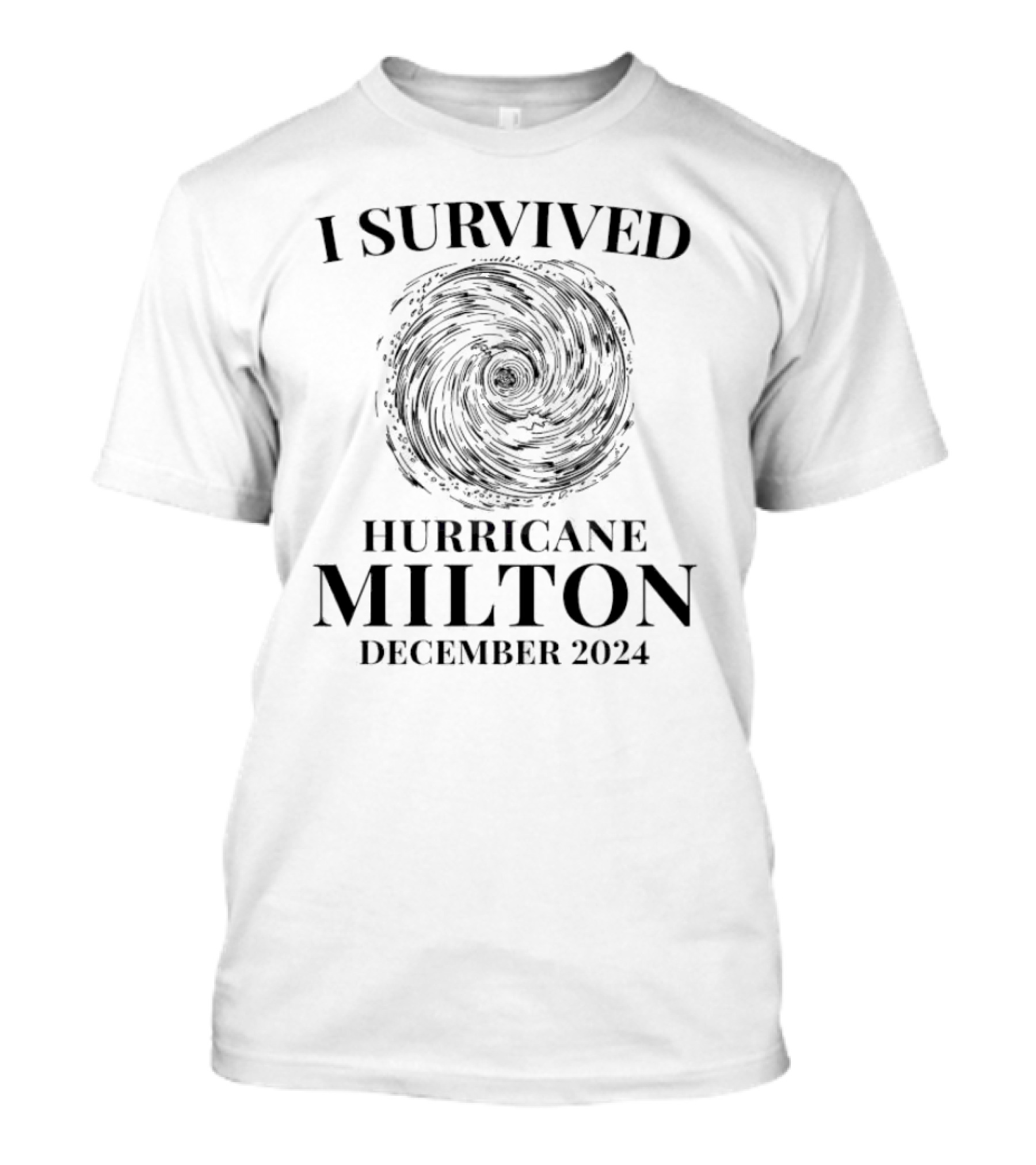 I Survived Hurricane Milton December 2024 Swirl T-Shirt