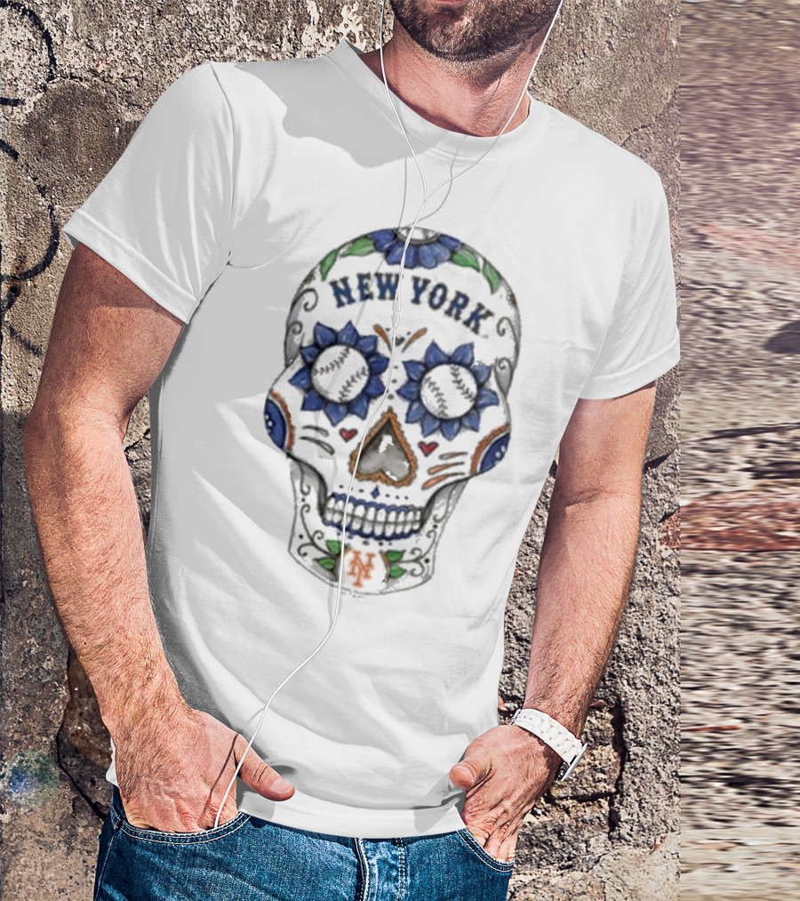 New York Mets Sugar Skull MLB T-Shirt
