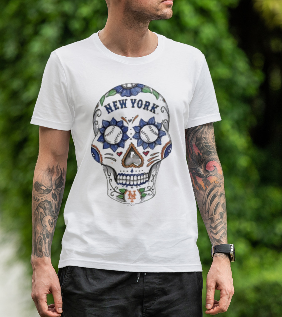 New York Mets Sugar Skull MLB T-Shirt