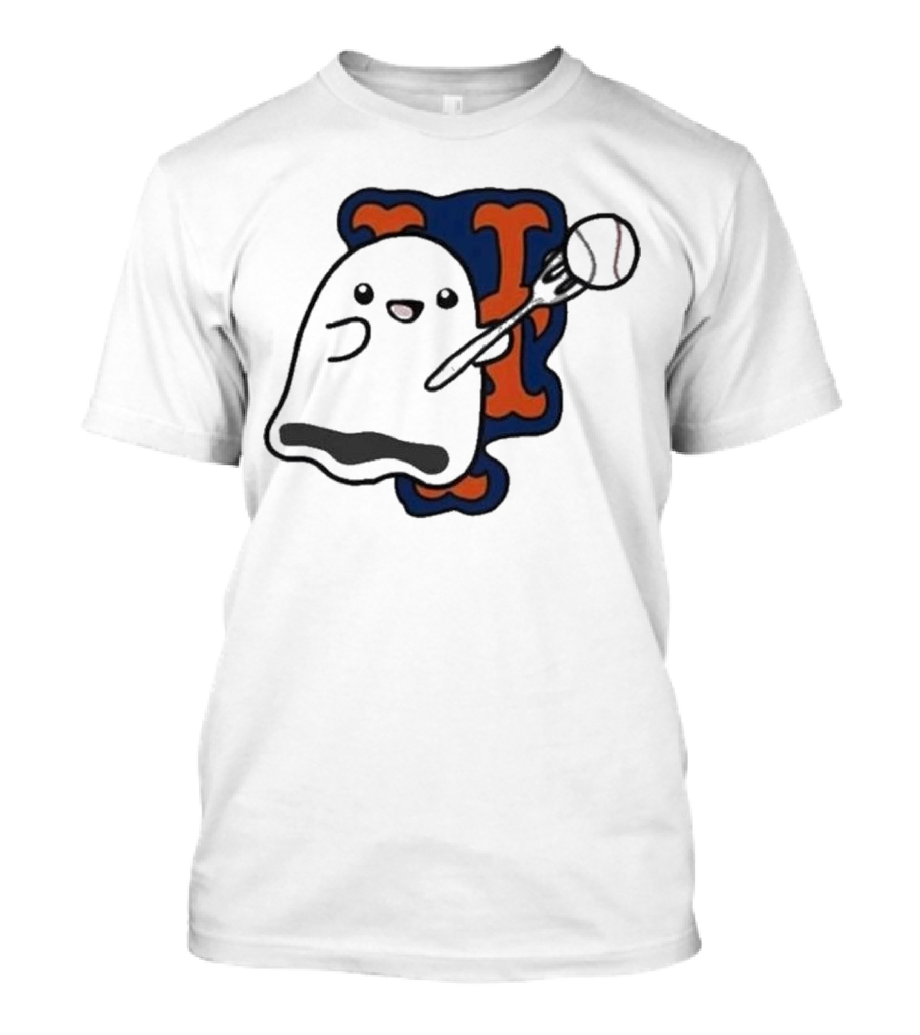 New York Mets Baby Ghost Halloween MLB 2024 Let's Go T-Shirt