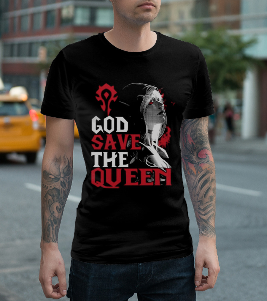 World Of Warcraft Sylvanas Windrunner God Save The Queen Horde T-Shirt