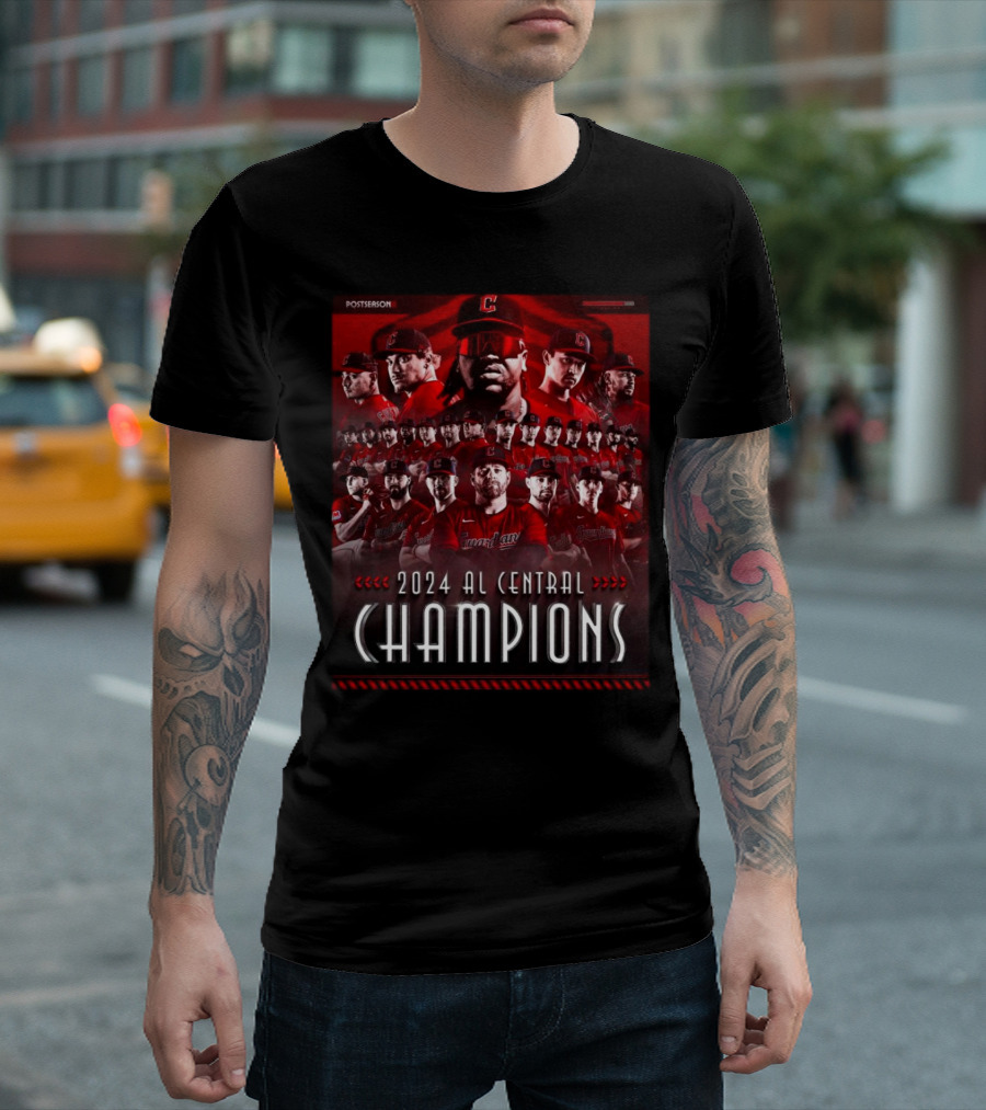 Cleveland Guardians 2024 AL Central Champions Team T-Shirt
