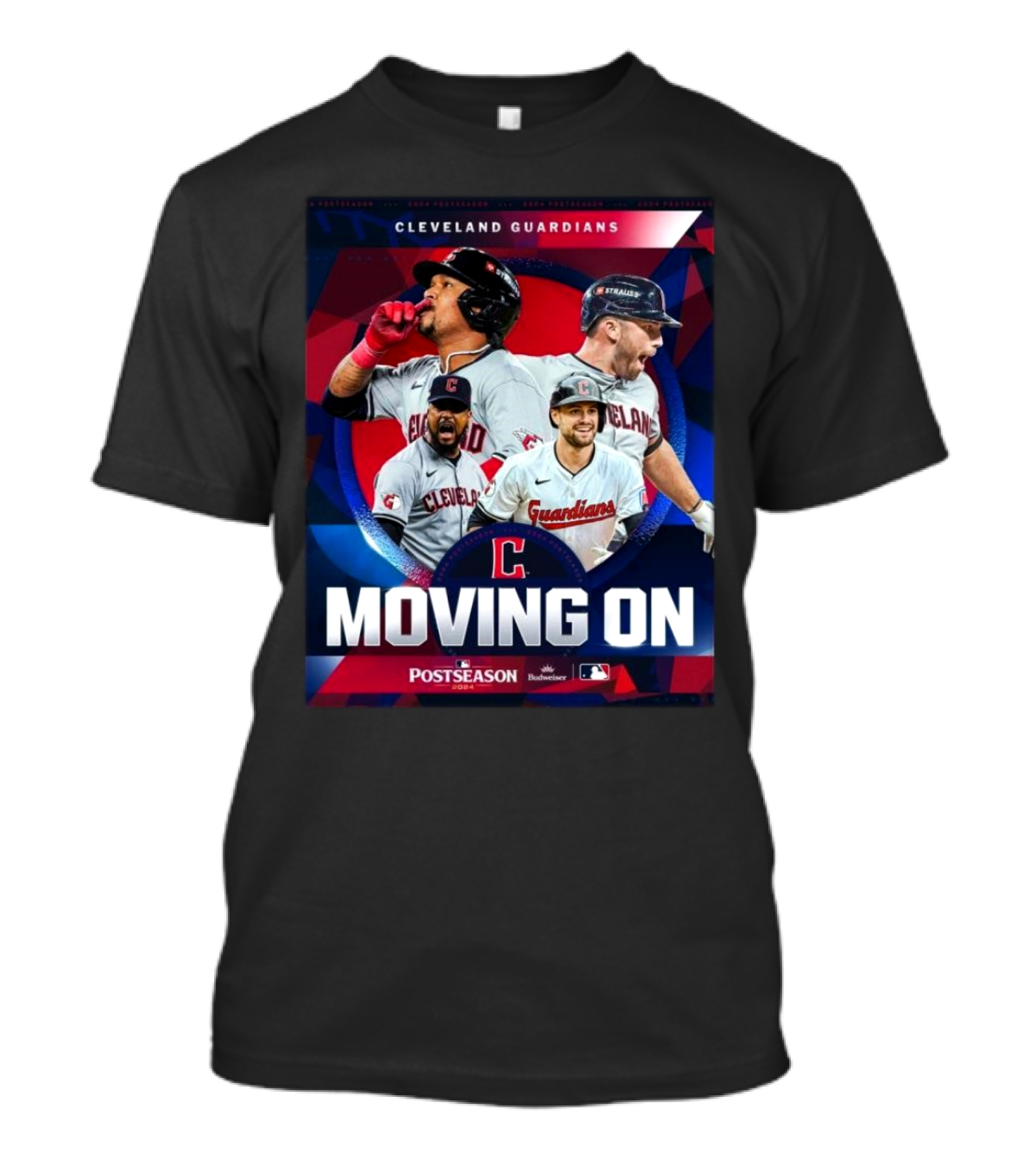Cleveland Guardians Moving On 2024 Postseason Baseball T-Shirt
