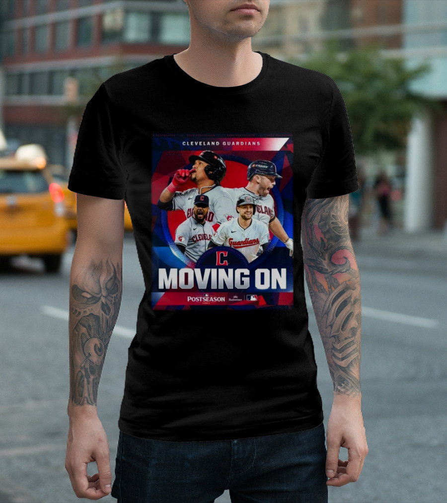 Cleveland Guardians Moving On 2024 Postseason Baseball T-Shirt