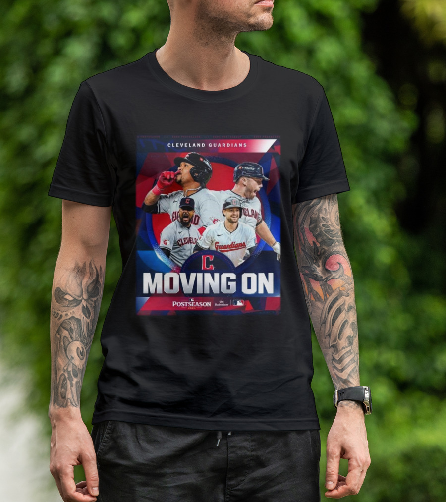 Cleveland Guardians Moving On 2024 Postseason Baseball T-Shirt