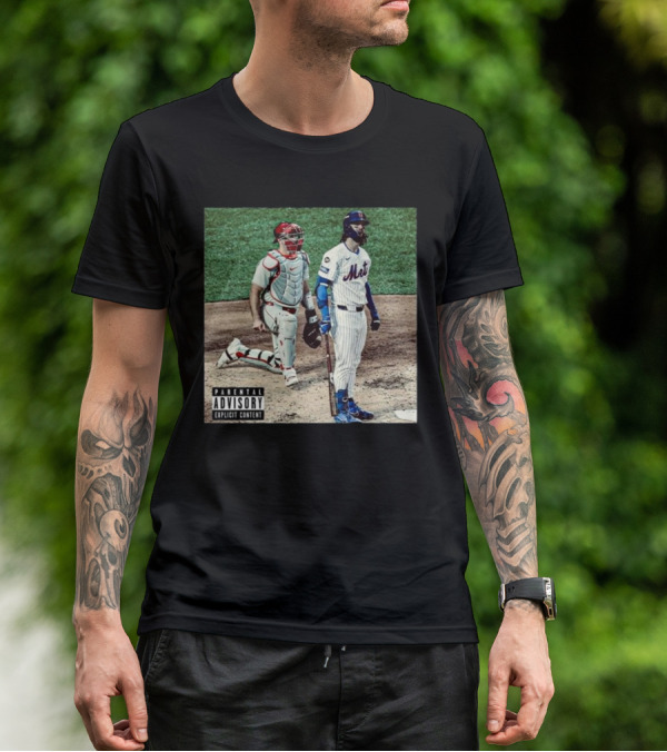 Mets Jesse Winker Parental Advisory Explicit Content Baseball Image T-Shirt