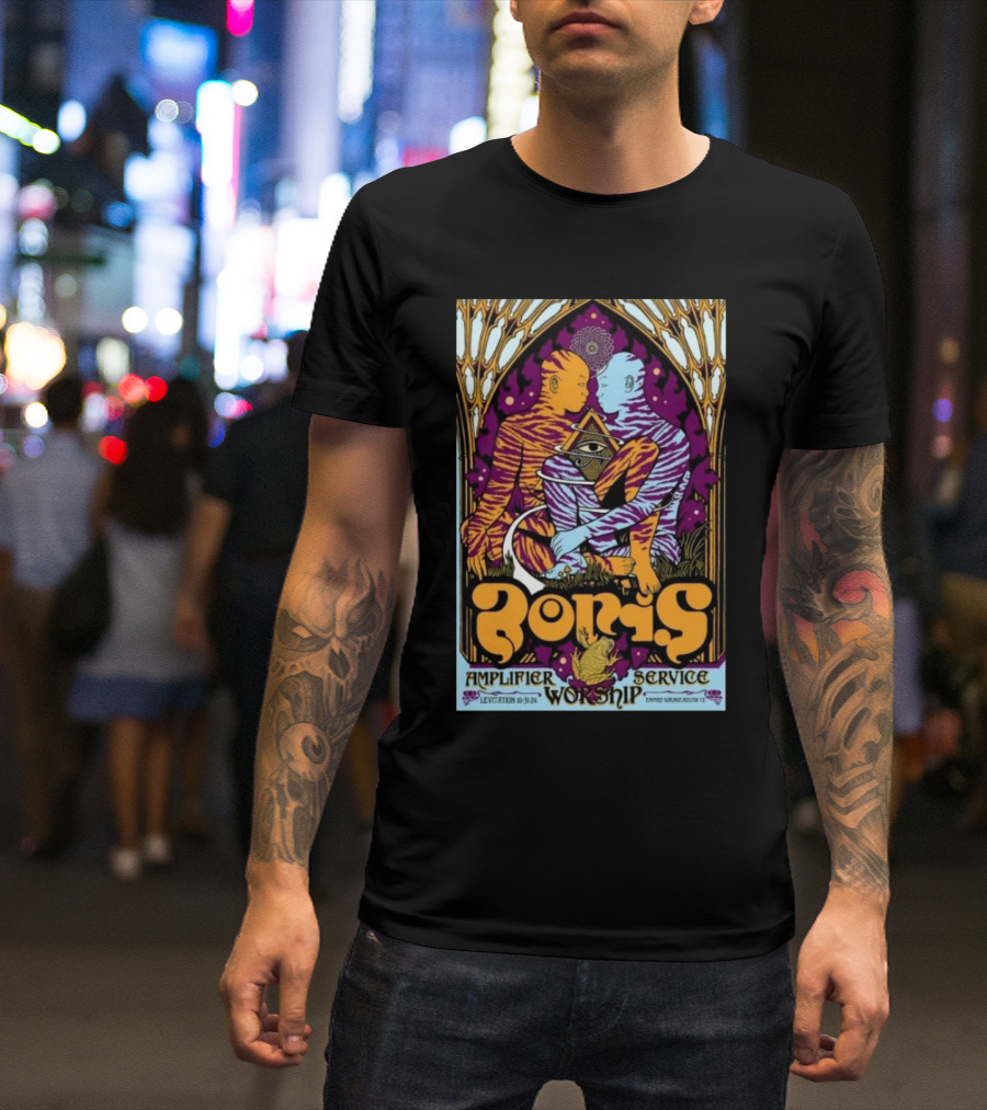 Borisheavyrocks Amplifier Worship Service Oct 31 2024 Empire Garage Austin TX T-Shirt