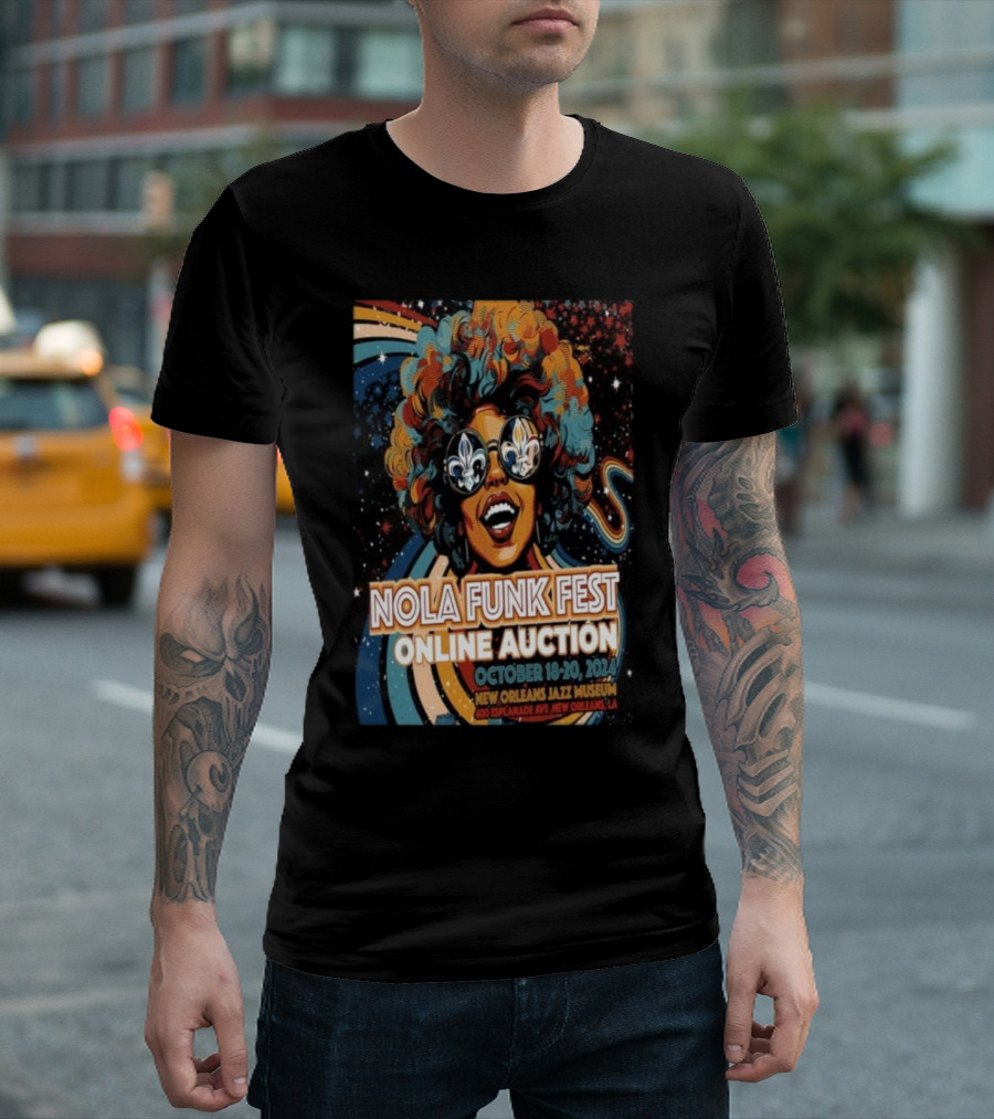 Nola Funk Fest Online Auction October 18-20 2024 New Orleans Jazz Museum T-Shirt
