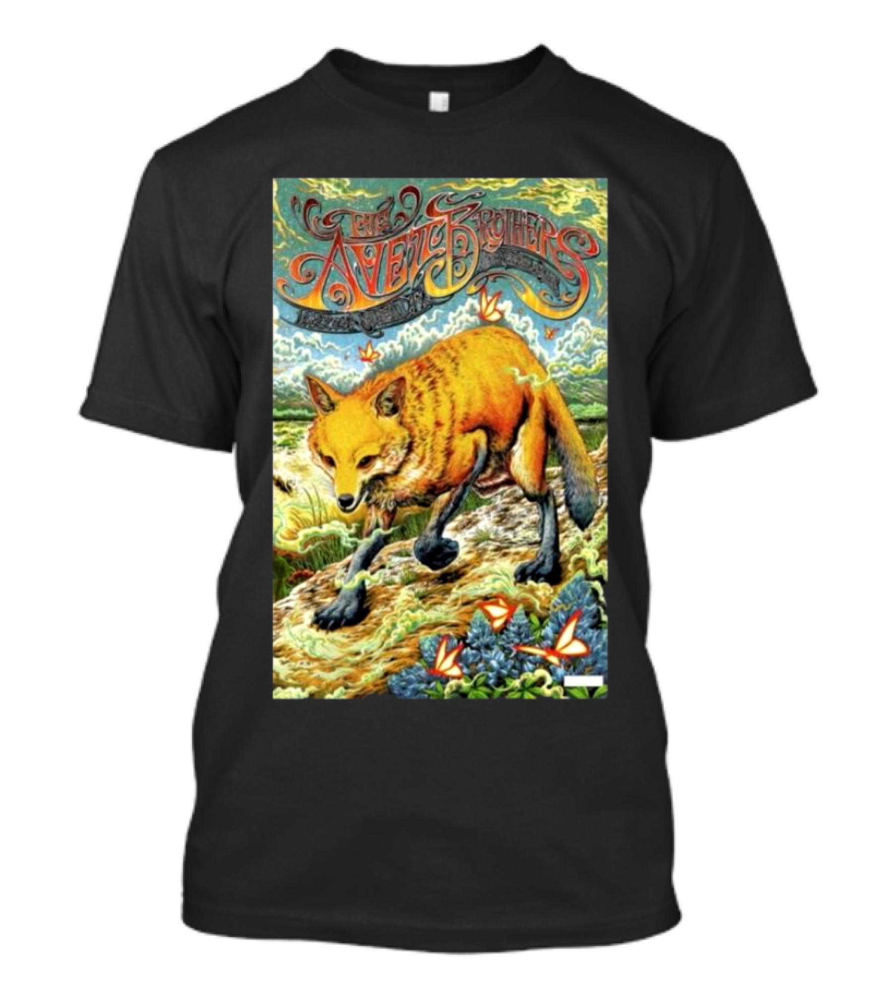 The Avett Brothers October 12 2024 Smart Financial Centre Sugar Land TX Fox And Butterfly T-Shirt