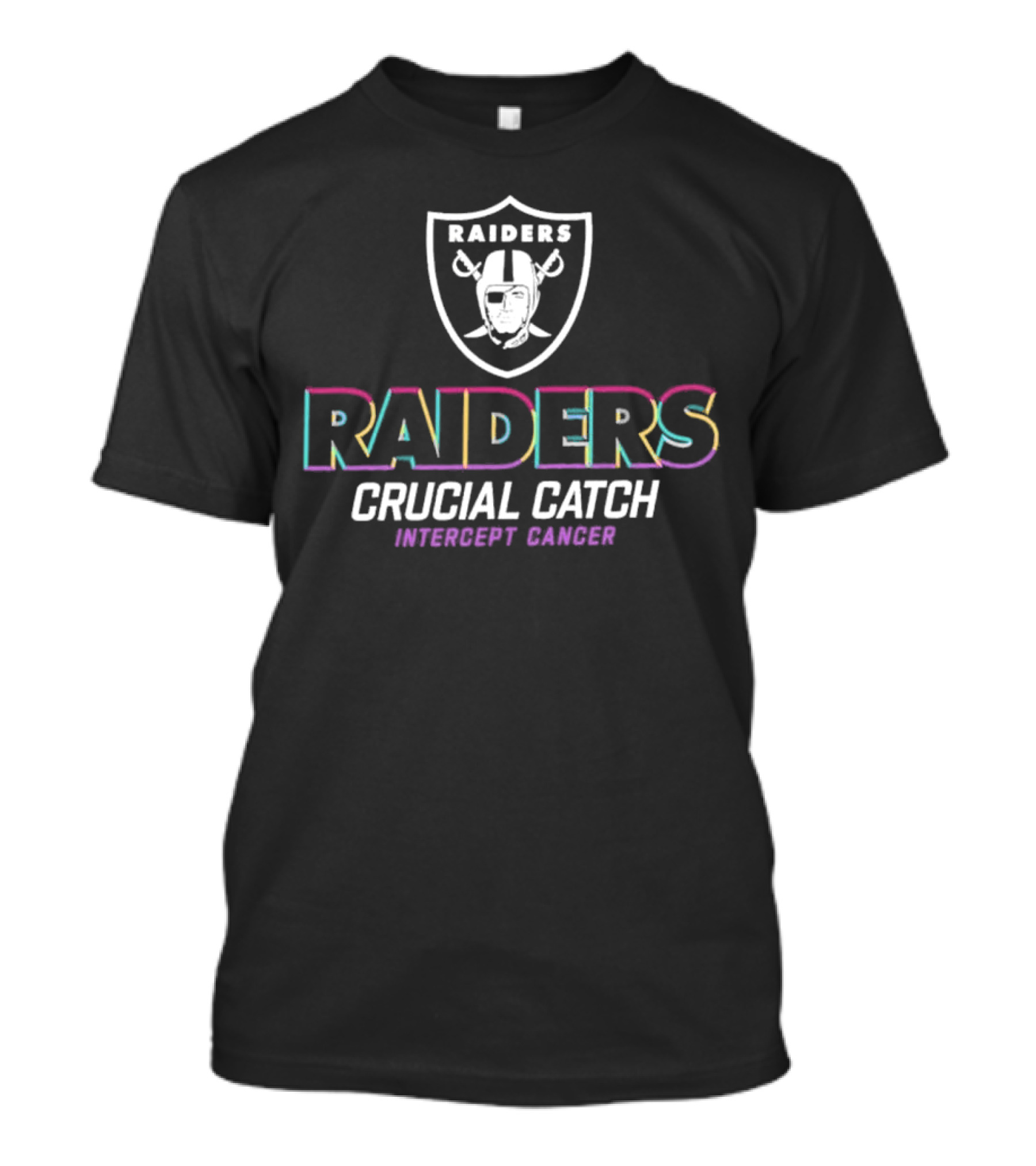 Raiders Crucial Catch Intercept Cancer 2024 NFL Las Vegas Raiders T-Shirt