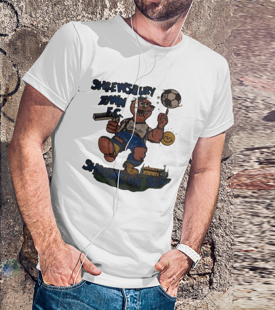 Shrewsbury Town FC Shrews On Tour Soccer Character With House And Sun T-Shirt