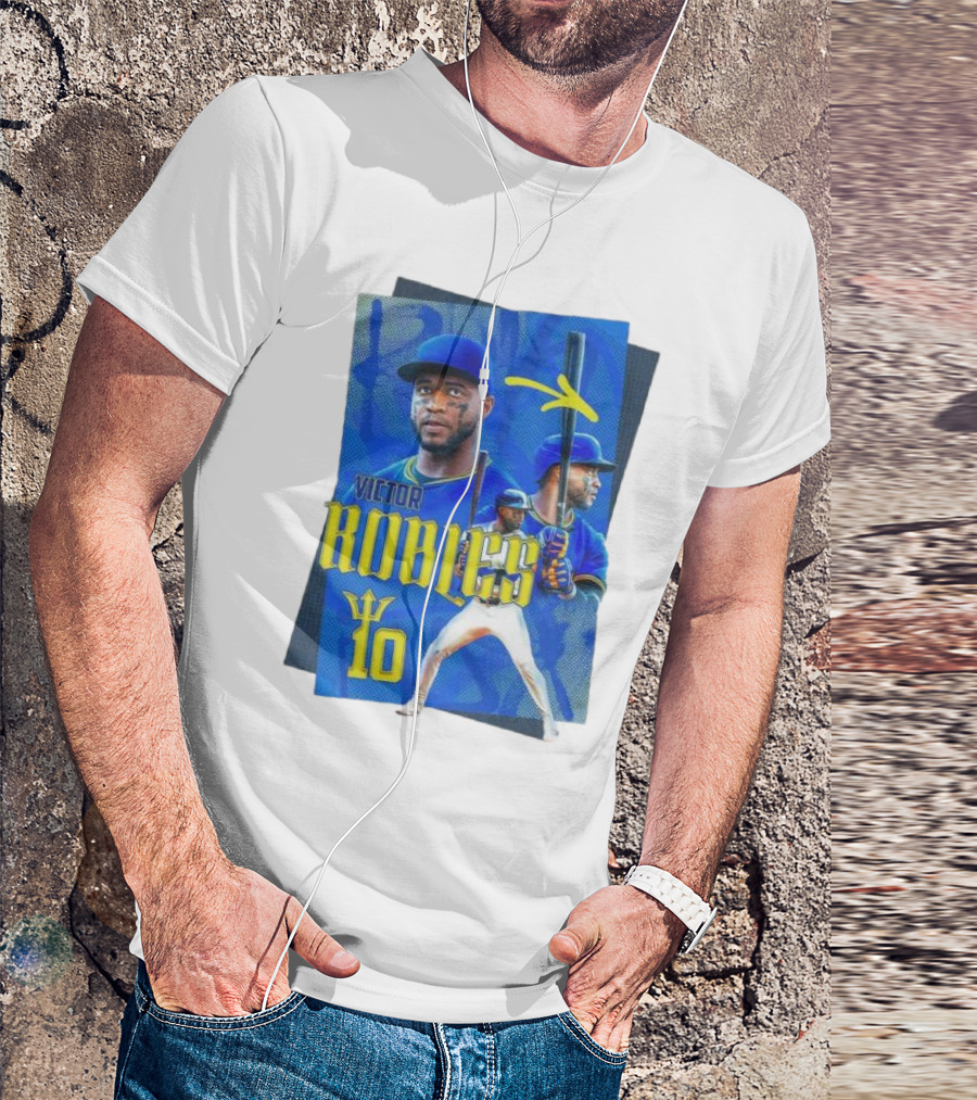 Victor Robles Baseball Player Blue And Yellow T-Shirt