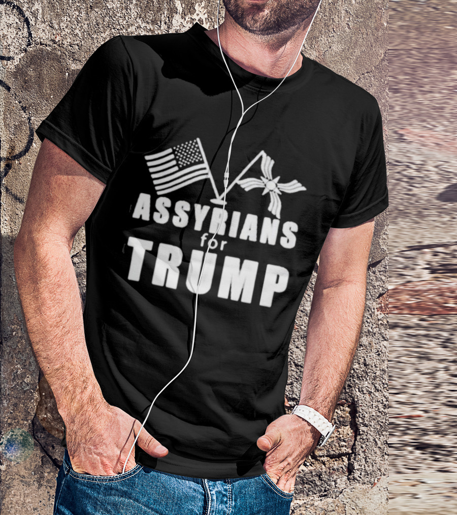 Assyrians For Trump American And Assyrian Flag Patriots T-Shirt