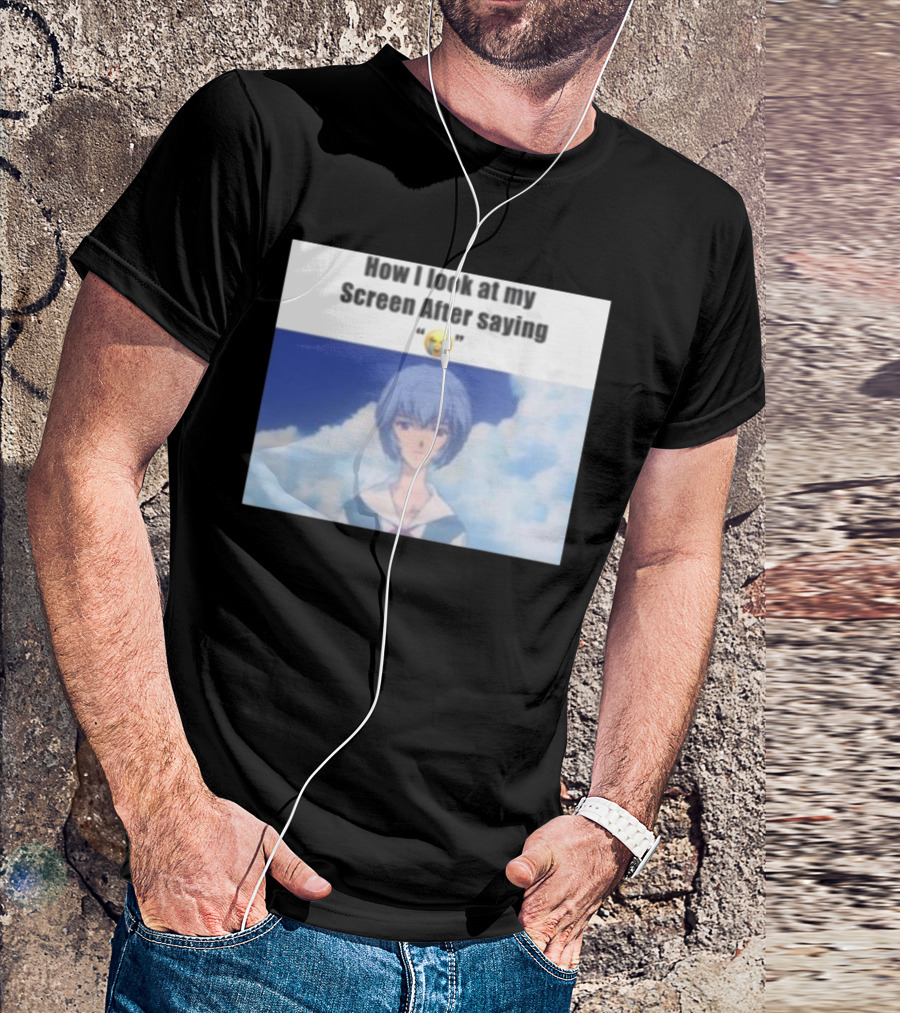 Goofy Ahh Tees Store How I Look At My Screen After Saying 😭 Anime Meme T-Shirt