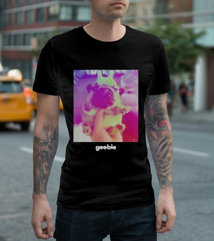 Geeble Pibble Puppy Wearing Green Costume T-Shirt