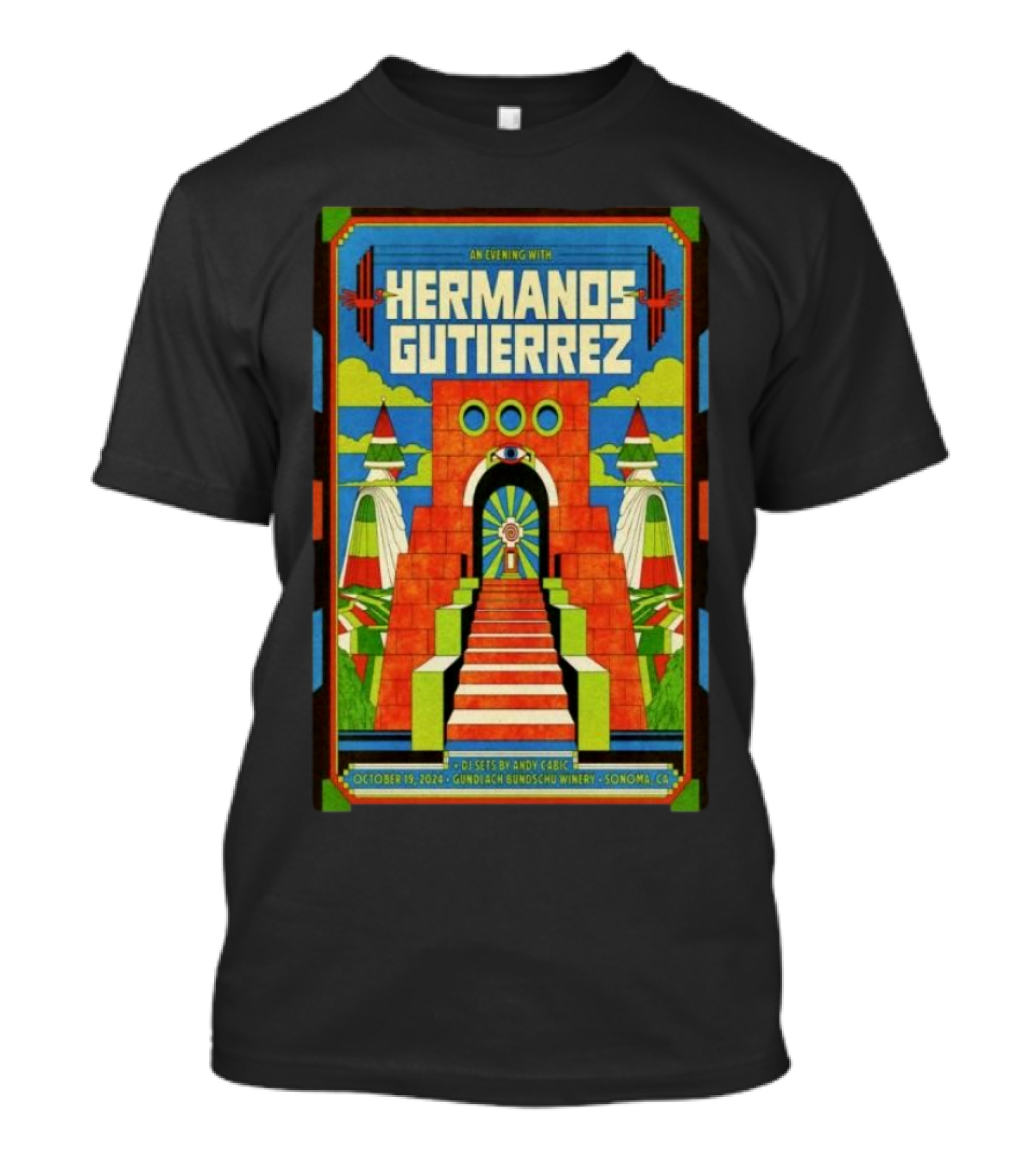Hermanos Gutierrez October 19 2024 Gundlach Bundschu Winery Sonoma CA Andy Cabic T-Shirt